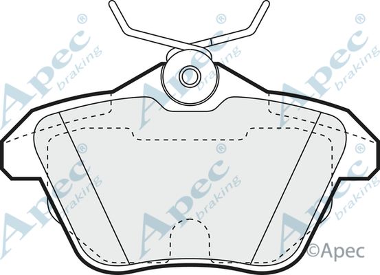 APEC BRAKING Bremžu uzliku kompl., Disku bremzes PAD1052